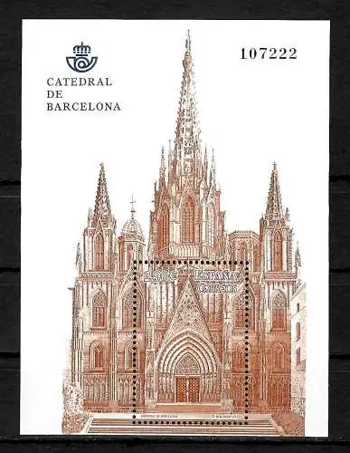 Spanien: Kathedrale von Barcelona #4729, Block #229, postfrisch