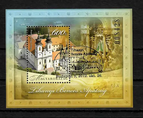 Ungarn: Benedikttinerabtei Tihany, 5595, Block #353, gestempelt