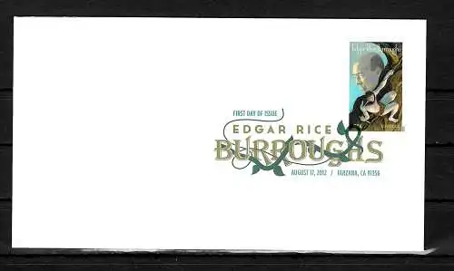 USA: 100. Geburtstag Edgar Rice: Burroughs/Tarzan, FDC