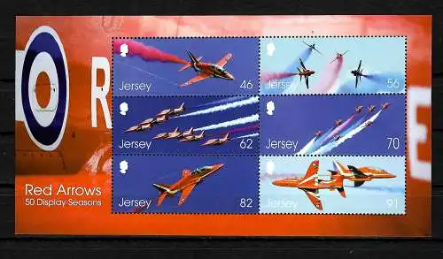 Jersey: 50. Flugshow Red Arrows, Block #15, postfrisch