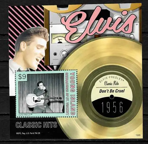 St. Vincent&Grenadinen: Elvis Presley: Don't be Curel 1956, Block postfrisch