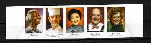 USA: Berühmte Köche, Forever USA, Famous cooks, 2014, mnh