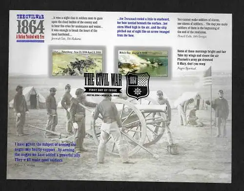 USA: Forever USA, The Civil War, FDC 2014