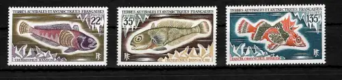 TAAF: Fische der Antarktis, #68-70, mnh