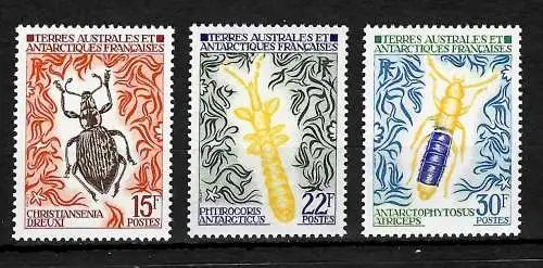 TAAF: Käfer der Antarktis, #78-80, mnh, beetle