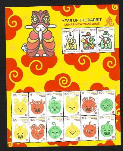 Christmas Island: Year of the Rabit 2023, mnh, postfrisch