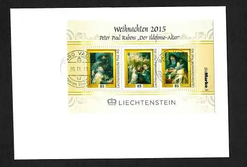 Liechtenstein: Weihnachten 2015, Peter Paul Rubens, FDC