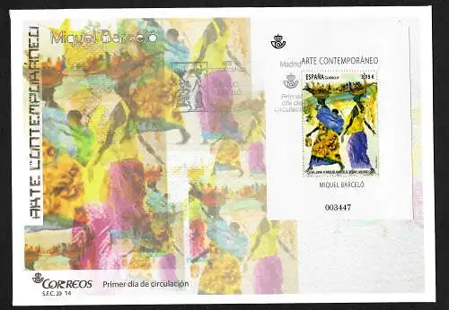 Spanien: Gemälde Miquel Barceló, #4902, FDC 2014