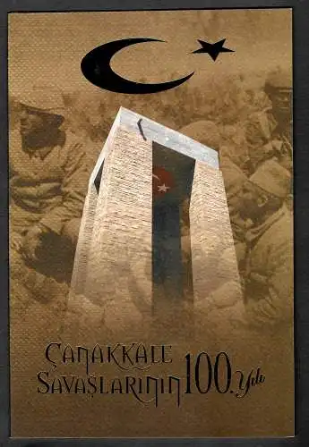 Türkei: 100 Jahre Schlacht von Gallipoli, Kollektion im Folder, gestempelt