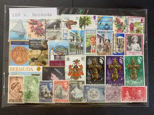 100 verschiedene Bermuda Briefmarken, 100 Bermuda stamps