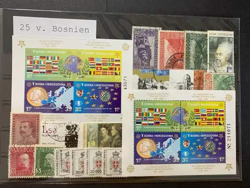 25 verschiedene Bosnien Briefmarken, 25 Bosnia stamps