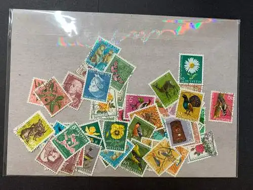 100 verschiedene Schweiz Zuschlagsmarken Briefmarken, 100 Switzerland stamps