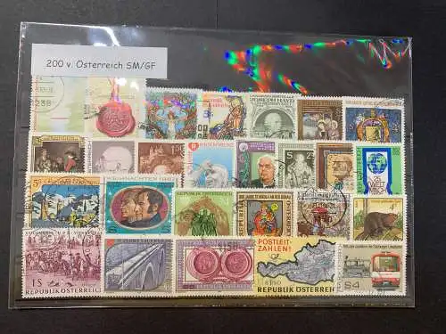 200 verschiedene Sondermarken Österreich Briefmarken, 200 Austria stamps