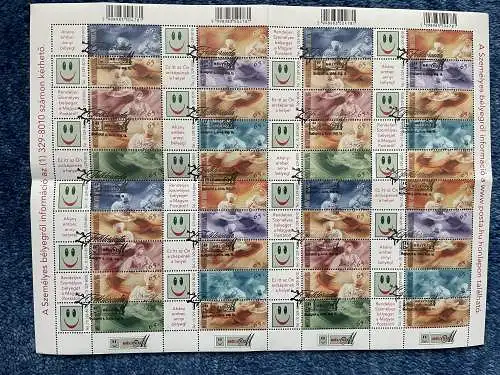 Ungarn: Personalisierte Briefmarken, 2004, 40 Marken: MiNr. 4875-4884 gestempelt