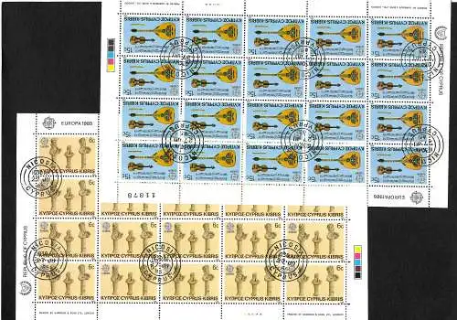 Zypern: Europa Marken 1985, 2x Bogen, gestempelt #641-642