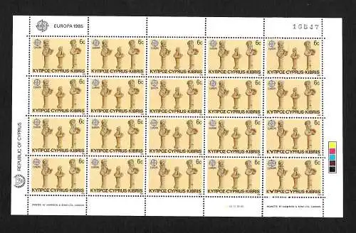 Zypern: Europa Marken 1985, sheet, postfrisch #641