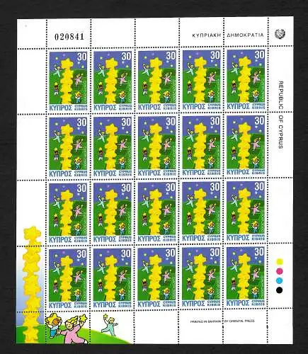 Zypern: 2000 Europa, postfrisch #957, Bogen