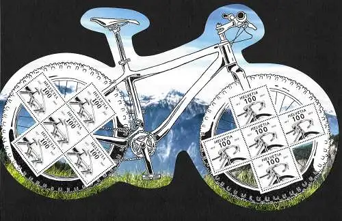 Schweiz: 200 Jahre Fahrrad: #2480, Briefmarken Spezial Block 2017, postfrisch