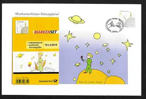 Bund: Der kleine Prinz 2014, Markenheftchen Ersttagsbrief, FDC