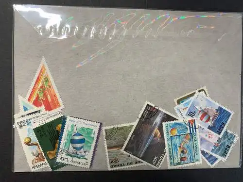 50 verschiedene Wassersport, 50 different Water sport stamps