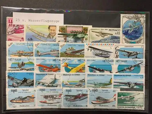 25 verschiedene Wasserflugzeuge, 25 different Wasserflugzeuge stamps