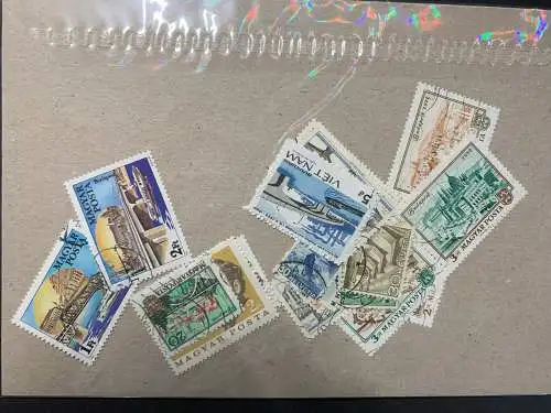 50 verschiedene Brücken, 50 different bridge stamps