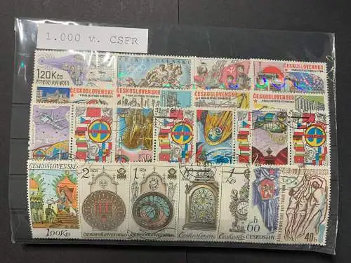 1000 verschiedene Tschecheslowakei, 1000 different Czecheslowakiakei stamps