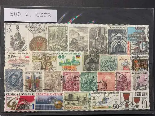 500 verschiedene Tschecheslowakei, 500 different Czecheslowakiakei stamps