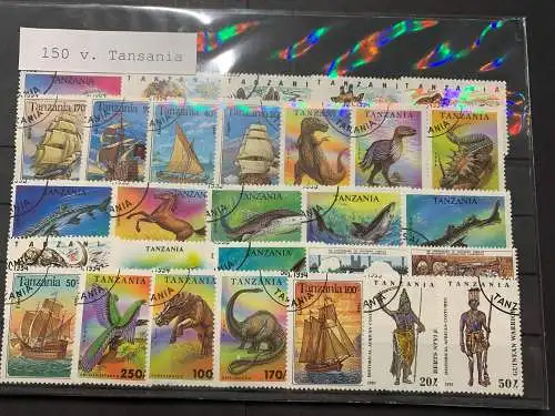 150 verschiedene Tansania, 150 different Tanzania stamps