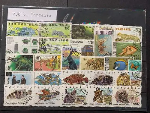 200 verschiedene Tansania, 200 different Tanzania stamps