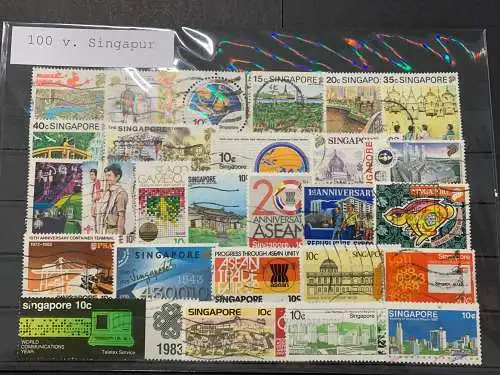 100 verschiedene Singapur, 100 different Singapore stamps