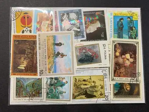 50 verschiedene Gemälde, 50 different painting stamps