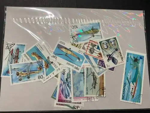 50 verschiedene Hubschrauber, 50 different helicopter stamps