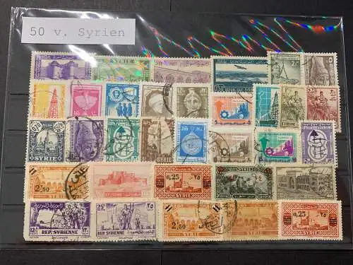 50 verschiedene Syrien, 50 different Syria stamps