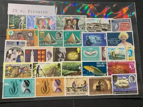 50 verschiedene Pitcarin, 50 different Pitcarin stamps