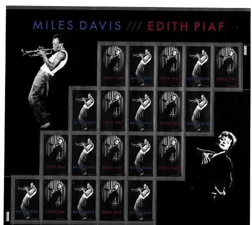 USA/Frankreich 2012: Forever USA: Miles Davis + Edith Piaf, postfrisch