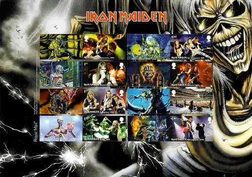 GB: Iron Maiden, 2023, big sheet, mnh