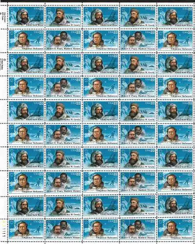 USA: Vilhjalmur Stefansson, North Pole, #1835-1838, mnh - sheet 50x stamps