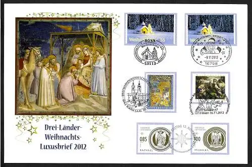 Bund/Österreich/Liechtenstein 2012: Drei-Länder-Weihnachts-Luxusbrief