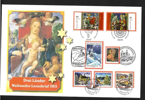 Bund/Österreich/Schweiz 2011: Drei-Länder-Weihnachts-Luxusbrief