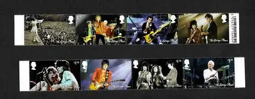 GB: The Rolling Stones, 8 stamps, ... mnh