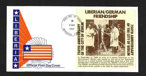 Liberia: Liberian/German Friendship, 750th Anniversary of the city Berlin 1987