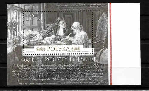 Polen: 460 Jahre polnische Post, Block postfrisch