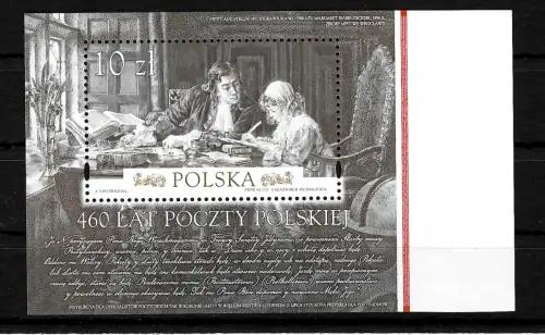 Polen: 460 Jahre polnische Post, Block postfrisch