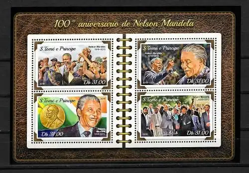 St. Thomas und Prinzessinseln: 100. Geburtstag von Nelson Mandela, 2018, **