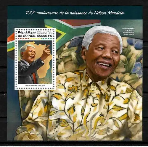 Guinea: 100. Geburtstag von Nelson Mandela, 2018 Block **