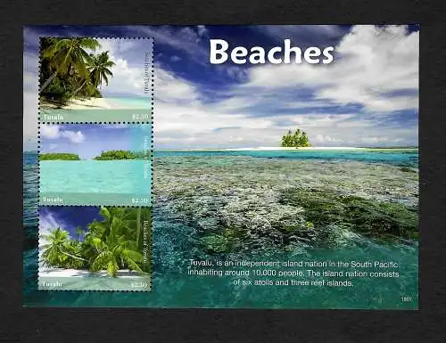 Tuvalu: Beaches, Strand, Block postfrisch