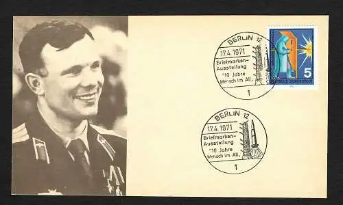 Bund 1971: Briefmarkenaussstellung 10 Jahre Menschen im All, Berlin