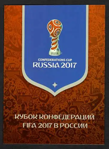 Russland: 2017 Fussball WM: Confederations Cup im Folder, postfrisch