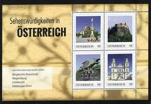 Österreich: Sehenswürdigkeiten: Bergkirche Eisenstadt, Riegersburg, Lindwurm